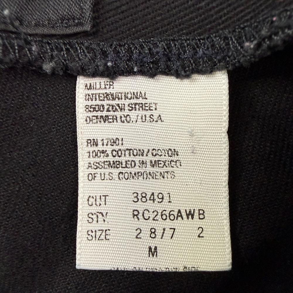 Rockies Womens Jeans 7/8 Black Studded Side Zip Western Vintage 90s Bareback - Picture 8 of 16